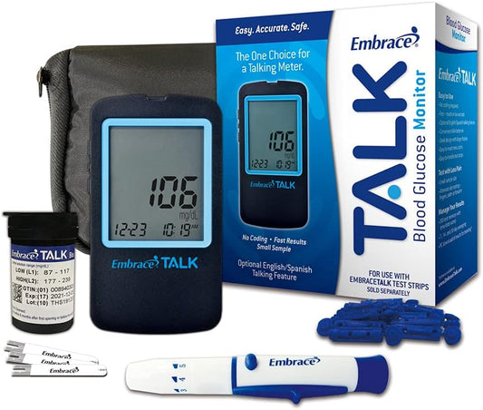 Embrace® TALK Blood Glucose Monitoring System Starter Kit