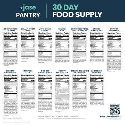 Jase Pantry 30-Day Emergency Food Supply