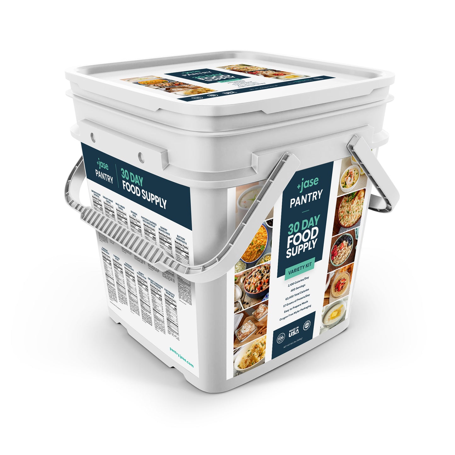 Jase Pantry 30-Day Food Supply + Water Filter + Jase Case Bundle
