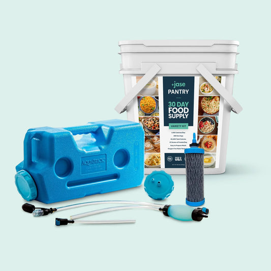 JasePantry 30-Day Food Supply + Water Filter Combo